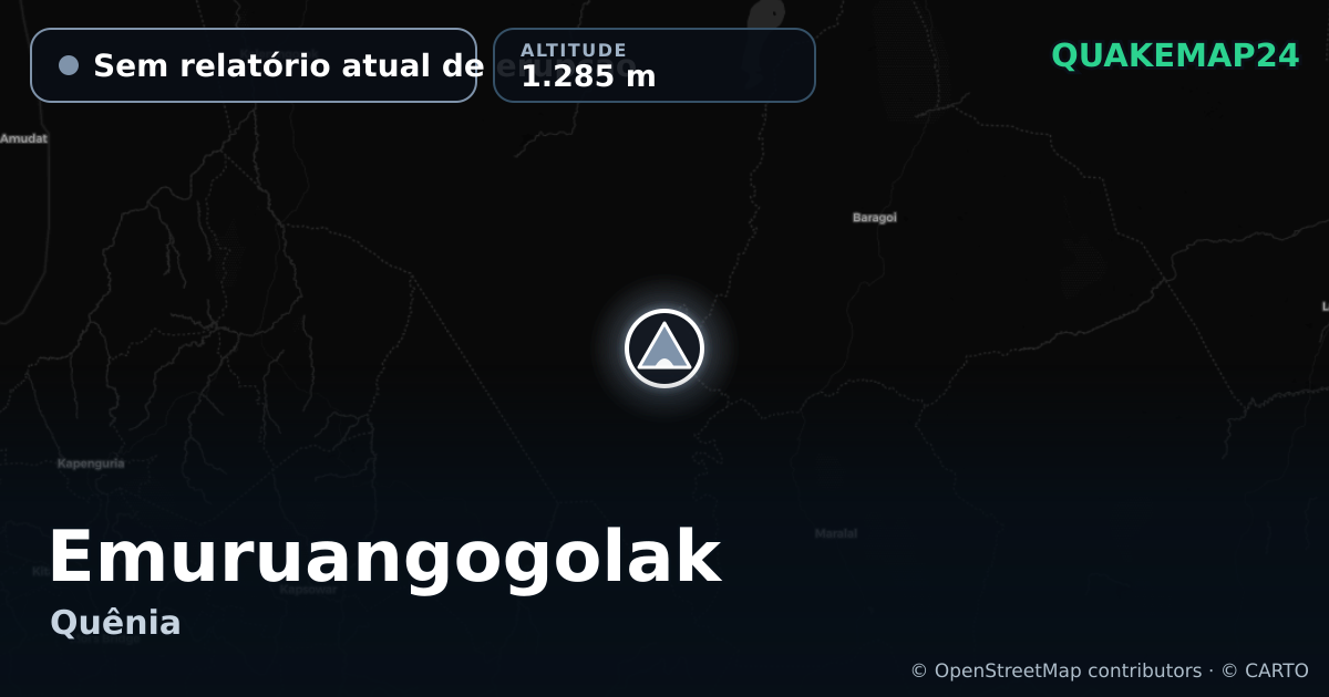 Emuruangogolak · Sem relatório atual de erupção · 1.285 m