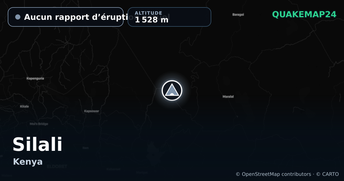 Silali · Aucun rapport d’éruption actuel · 1 528 m