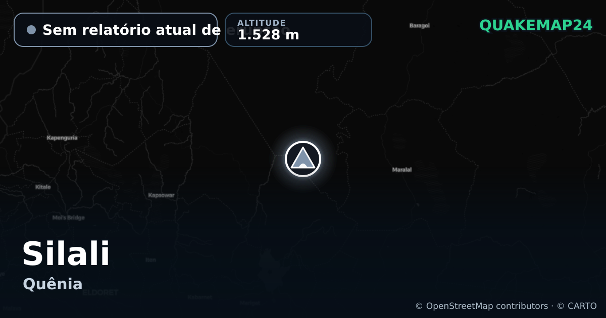 Silali · Sem relatório atual de erupção · 1.528 m