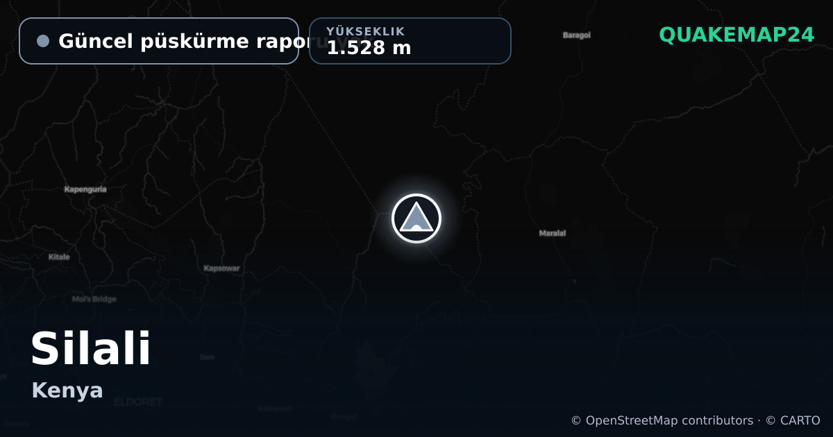 Silali · Güncel püskürme raporu yok · 1.528 m