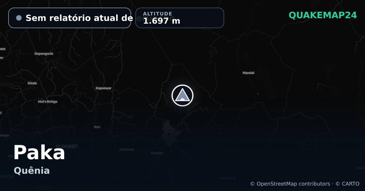 Paka · Sem relatório atual de erupção · 1.697 m