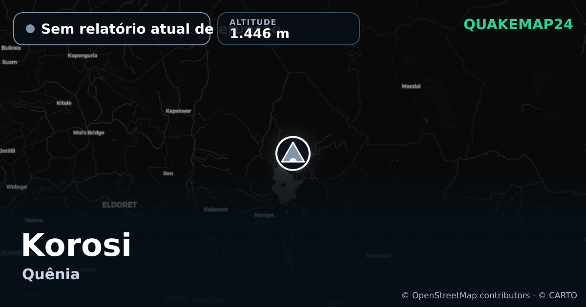 Korosi · Sem relatório atual de erupção · 1.446 m