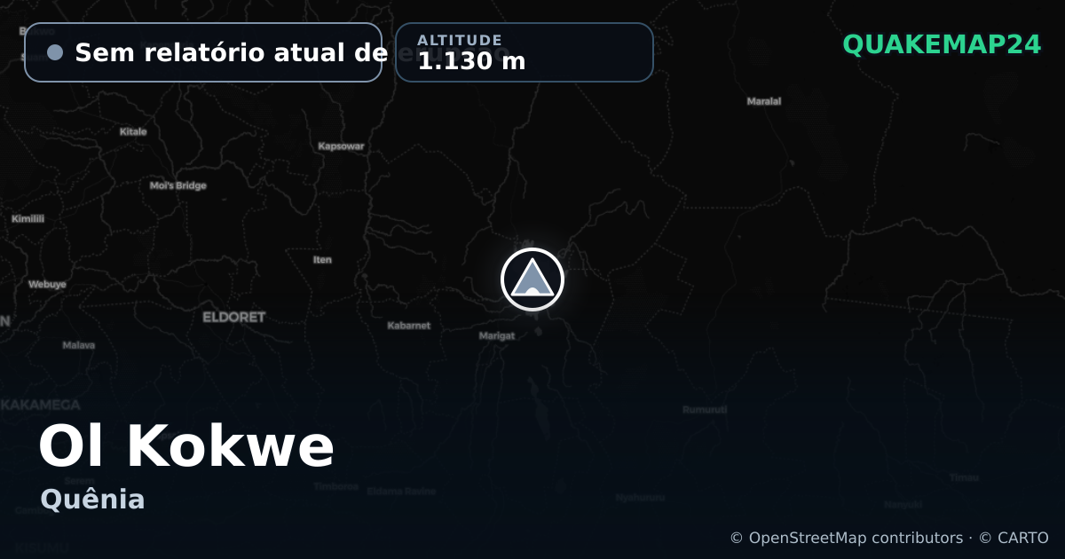 Ol Kokwe · Sem relatório atual de erupção · 1.130 m