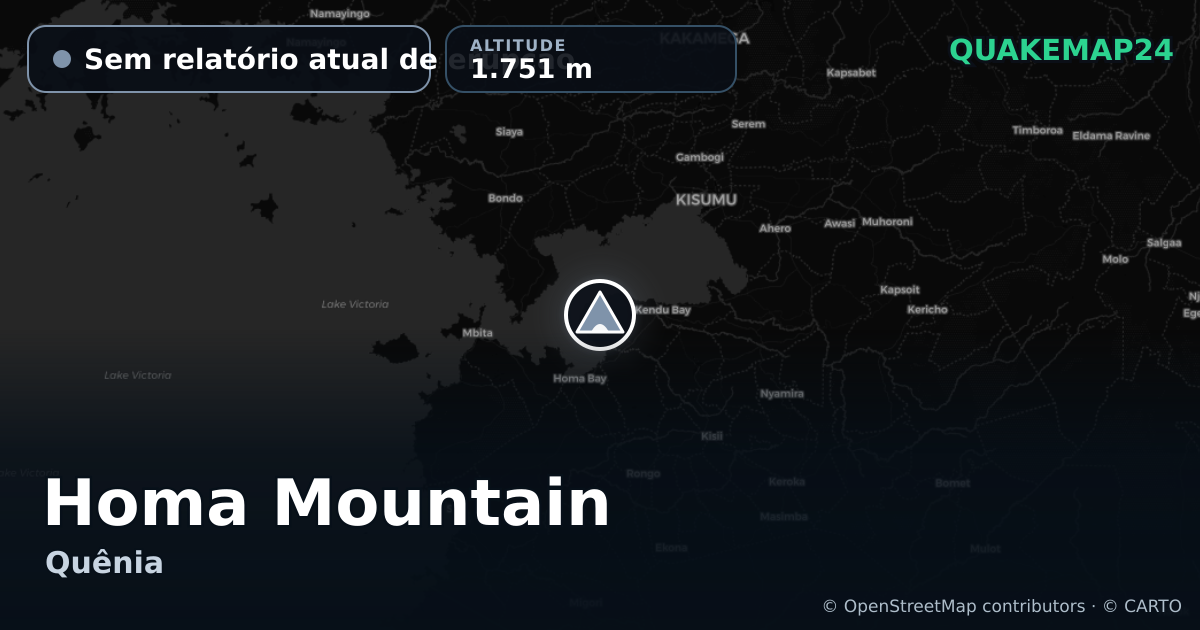 Homa Mountain · Sem relatório atual de erupção · 1.751 m