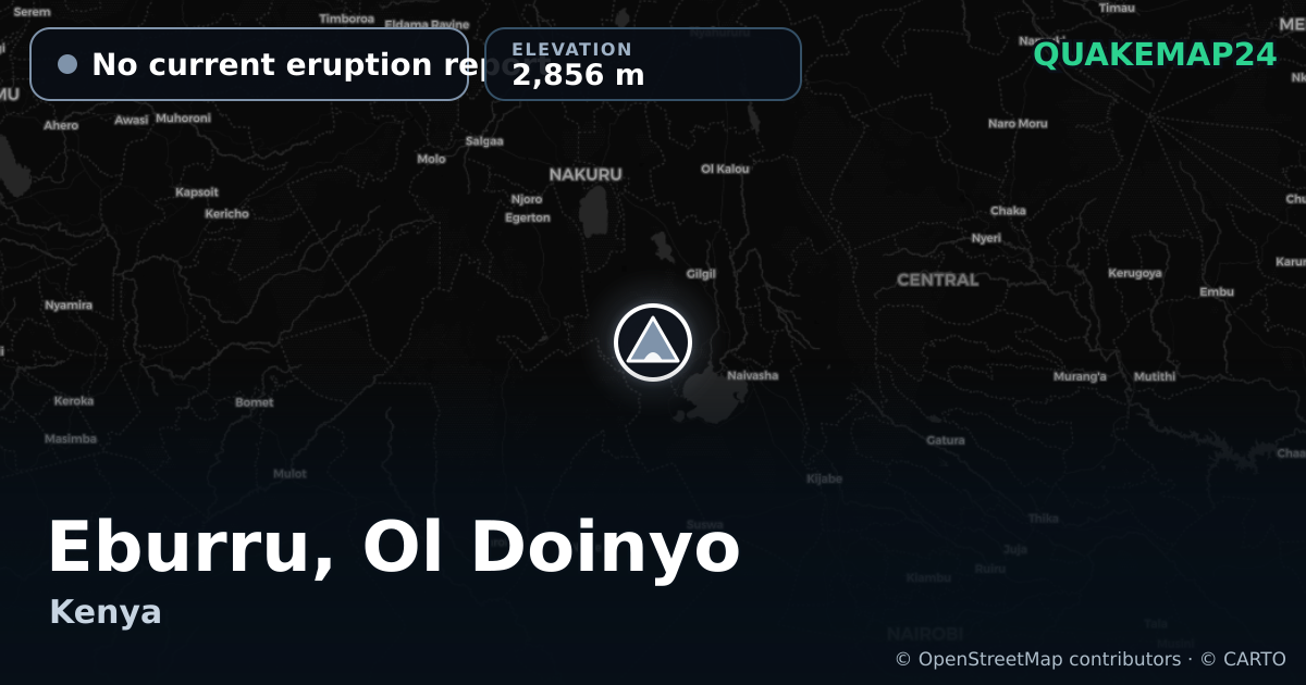 Eburru, Ol Doinyo · No current eruption report · 2,856 m
