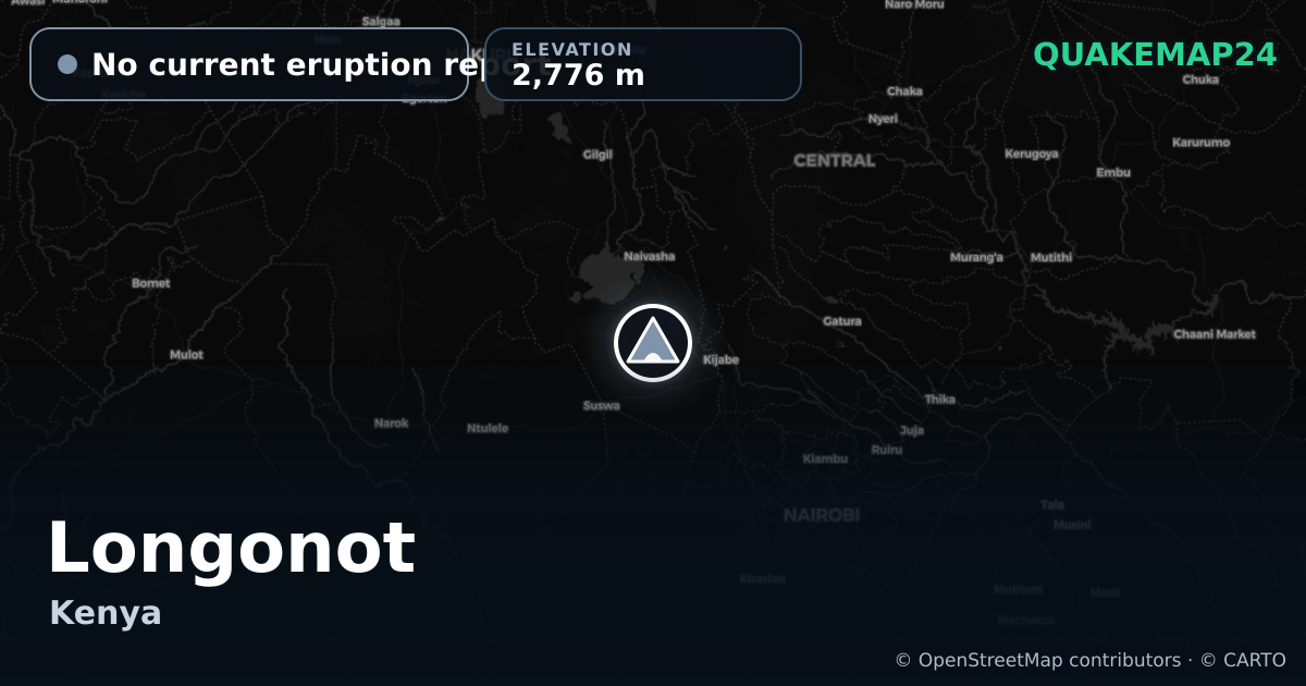 Longonot · No current eruption report · 2,776 m