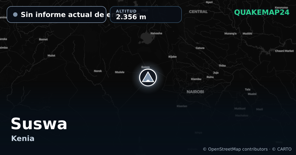 Suswa · Sin informe actual de erupción · 2.356 m
