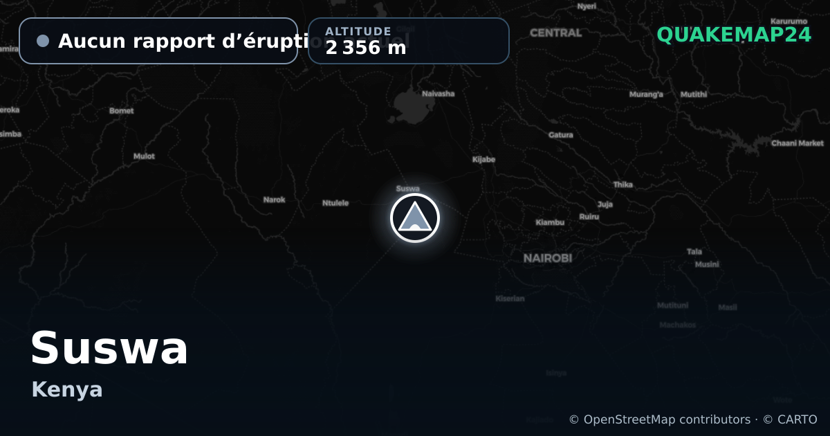 Suswa · Aucun rapport d’éruption actuel · 2 356 m