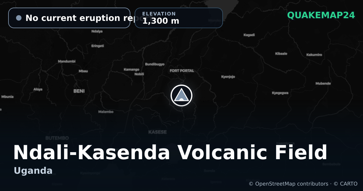 Ndali-Kasenda Volcanic Field · No current eruption report · 1,300 m