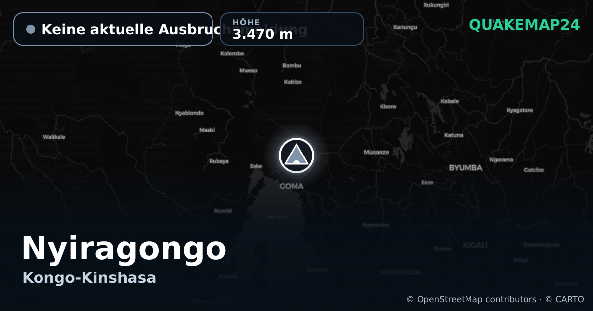 Nyiragongo · Keine aktuelle Ausbruchsmeldung · 3.470 m