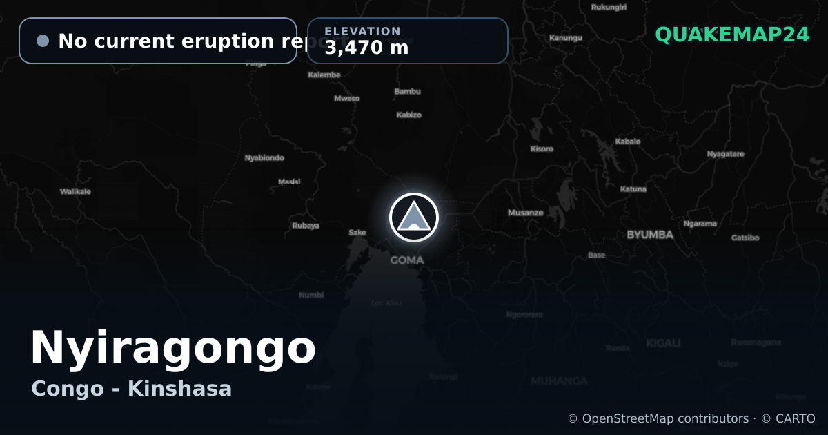 Nyiragongo · No current eruption report · 3,470 m