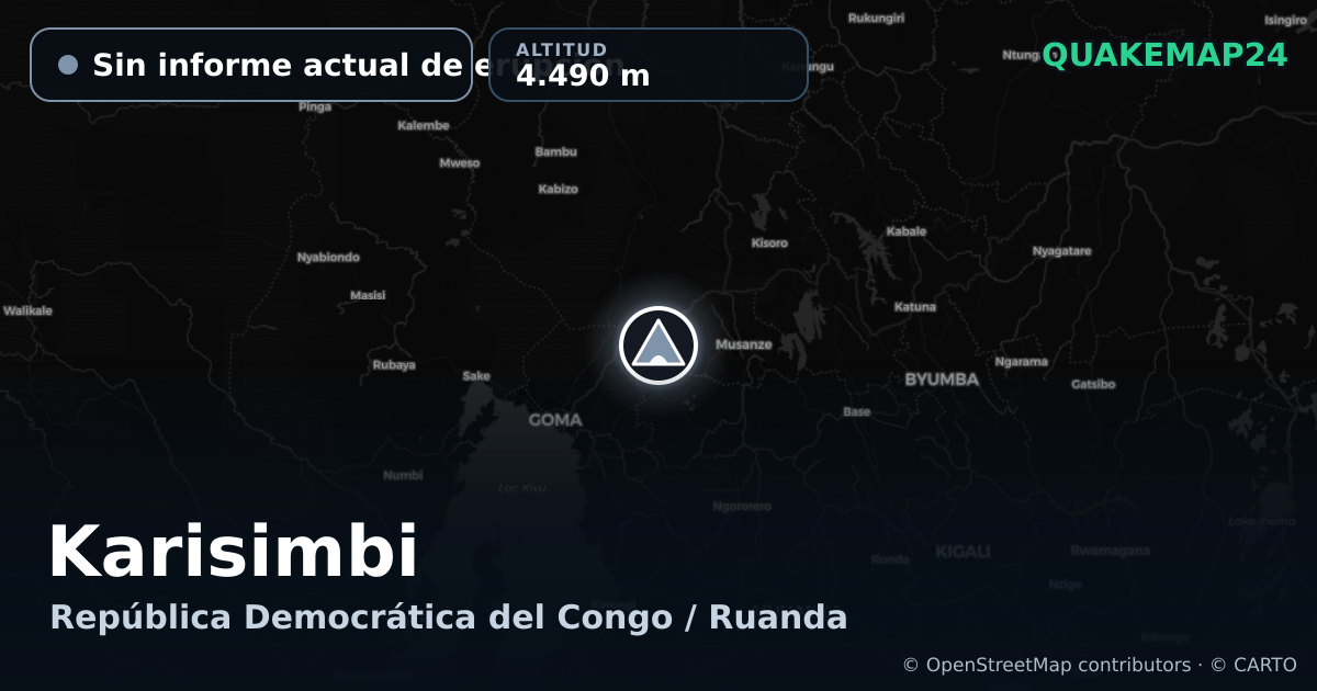Karisimbi · Sin informe actual de erupción · 4.490 m