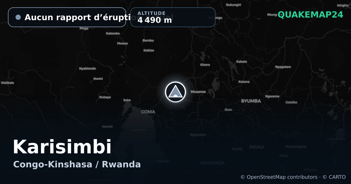 Karisimbi · Aucun rapport d’éruption actuel · 4 490 m