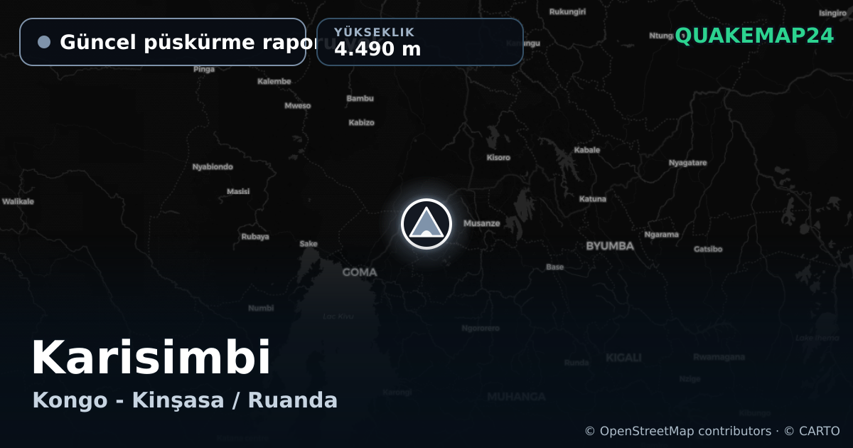 Karisimbi · Güncel püskürme raporu yok · 4.490 m