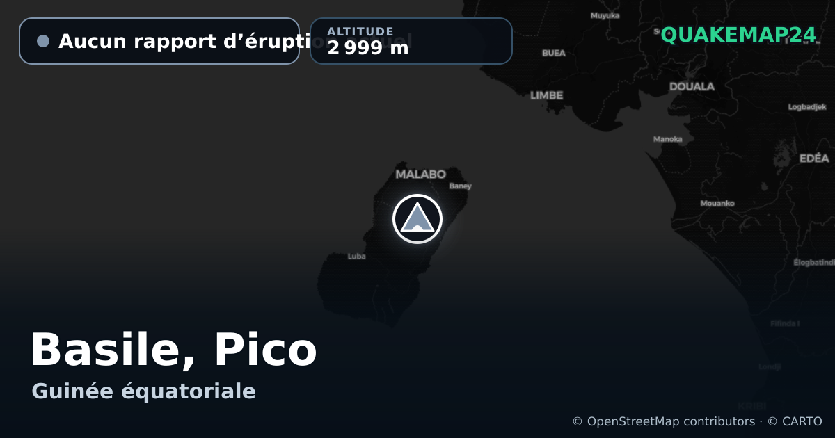 Basile, Pico · Aucun rapport d’éruption actuel · 2 999 m