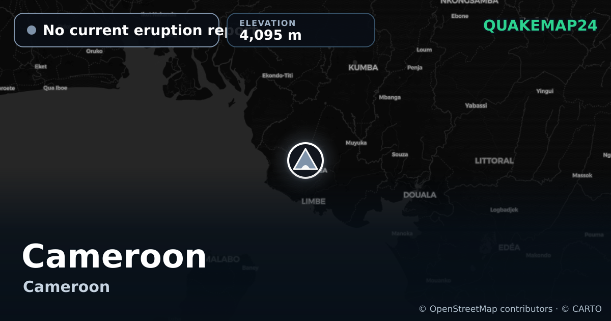 Cameroon · No current eruption report · 4,095 m