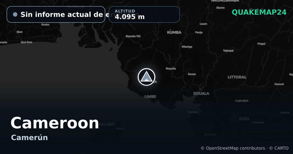 Cameroon · Sin informe actual de erupción · 4.095 m