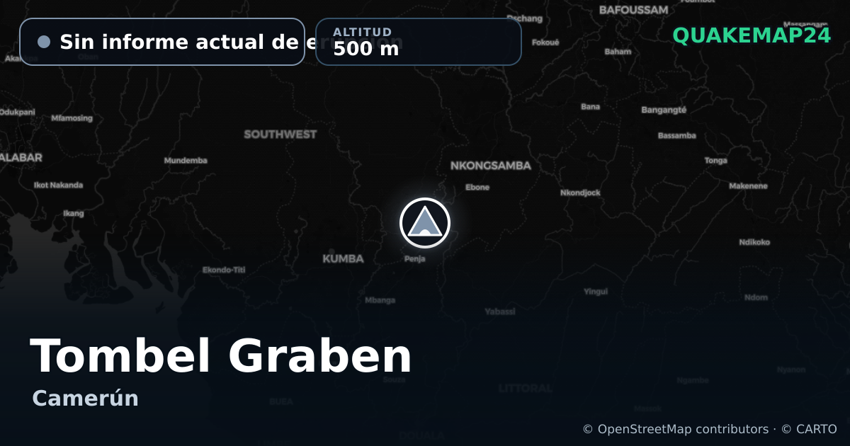Tombel Graben · Sin informe actual de erupción · 500 m