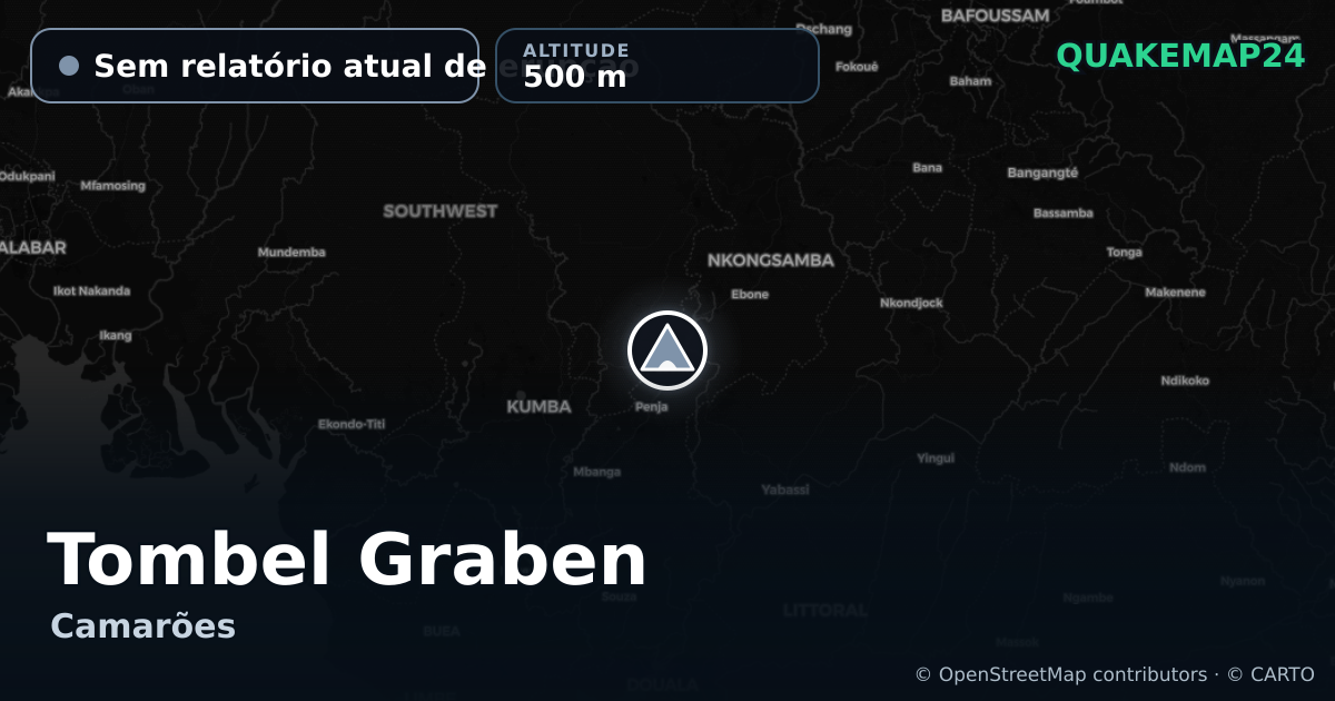 Tombel Graben · Sem relatório atual de erupção · 500 m