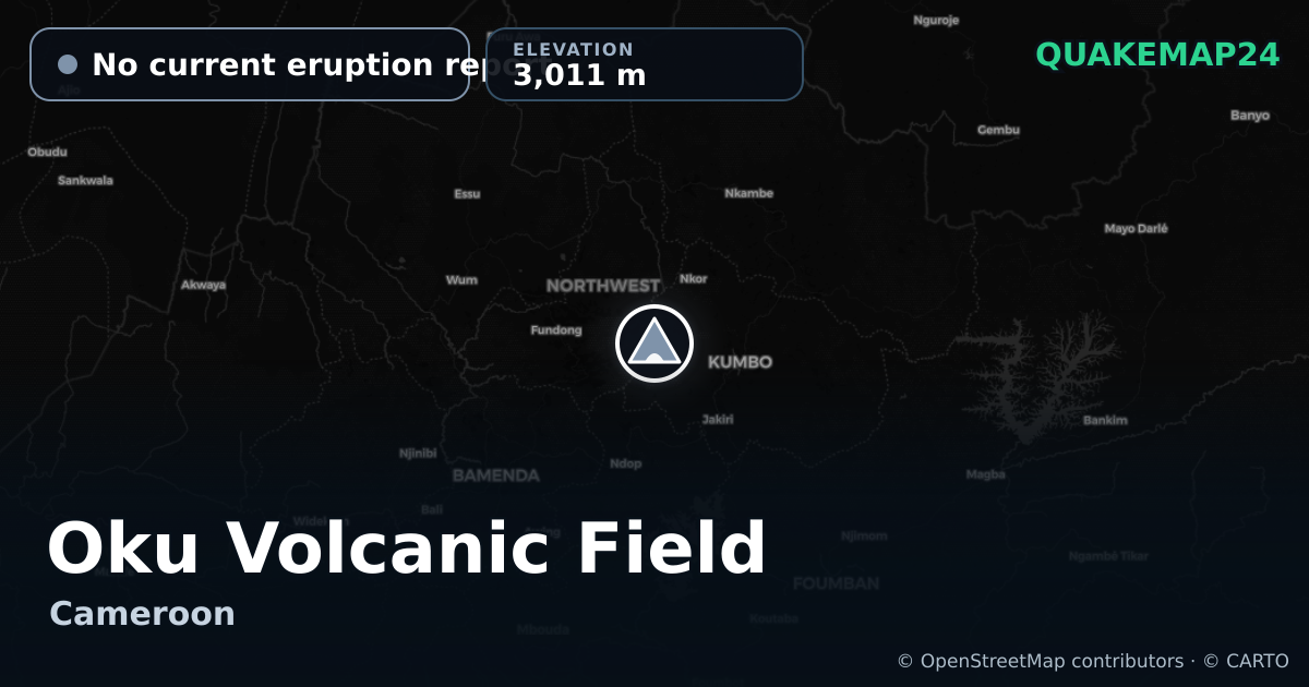 Oku Volcanic Field · No current eruption report · 3,011 m