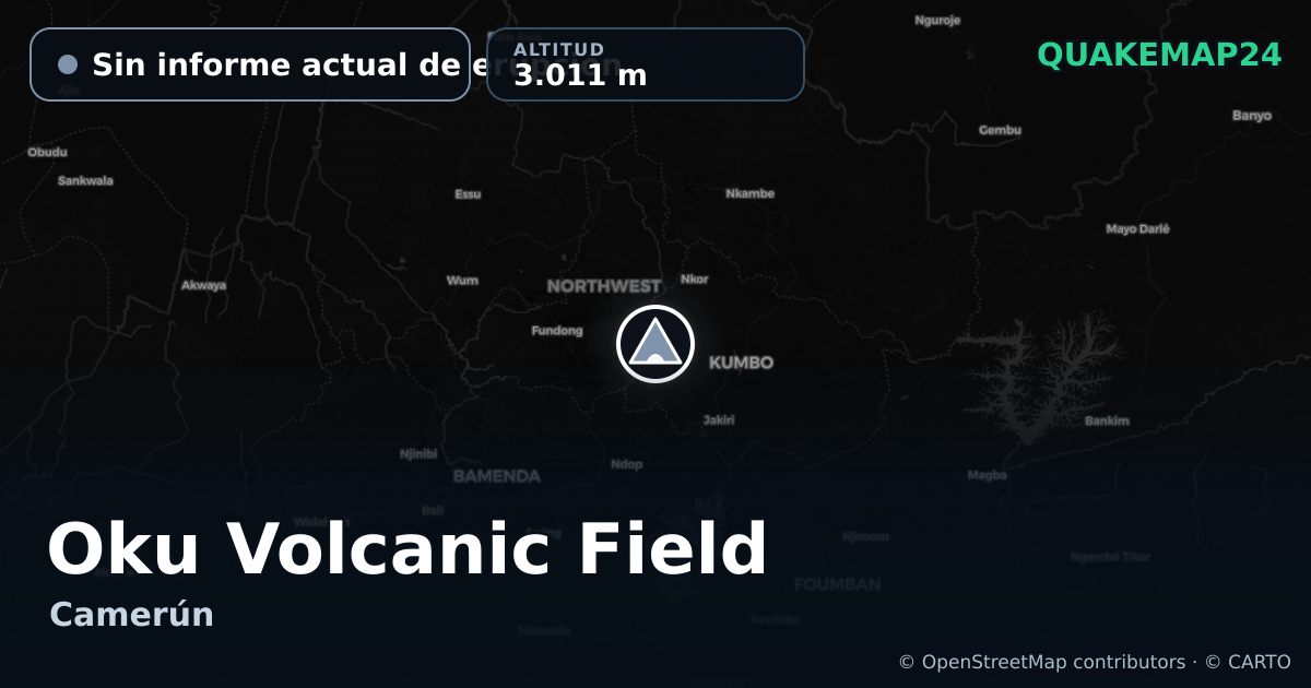 Oku Volcanic Field · Sin informe actual de erupción · 3.011 m