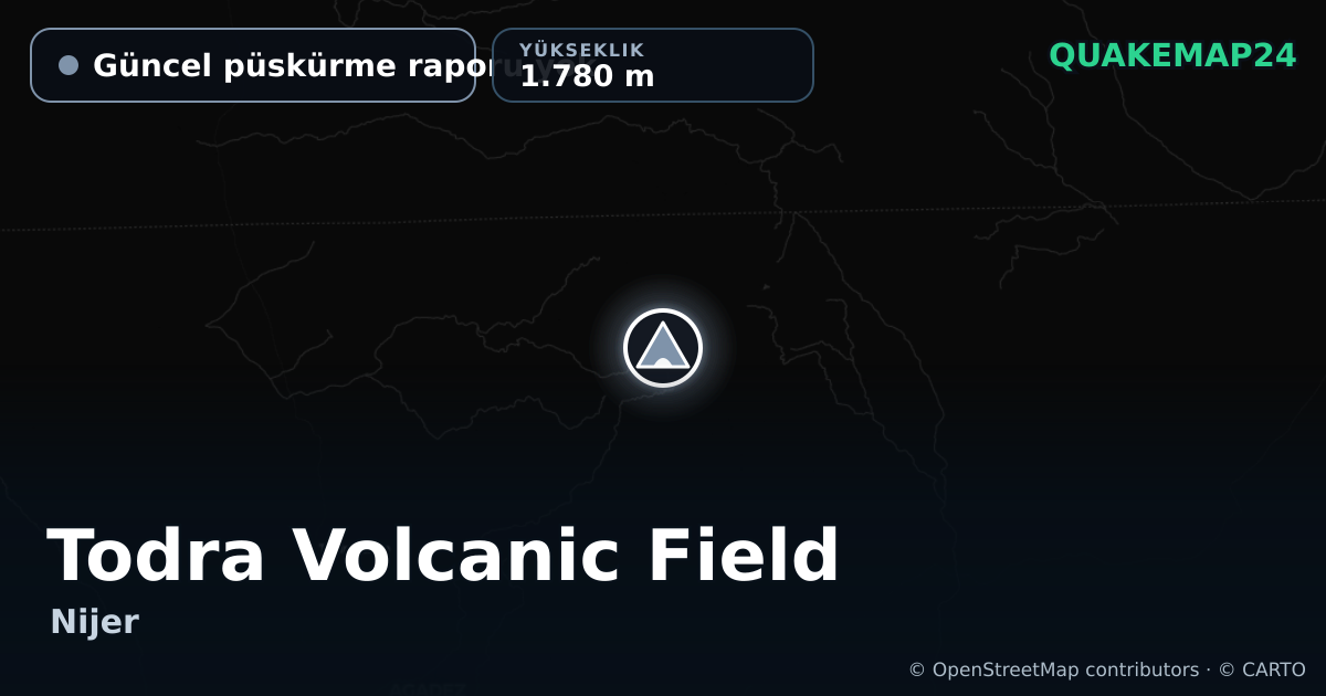 Todra Volcanic Field · Güncel püskürme raporu yok · 1.780 m