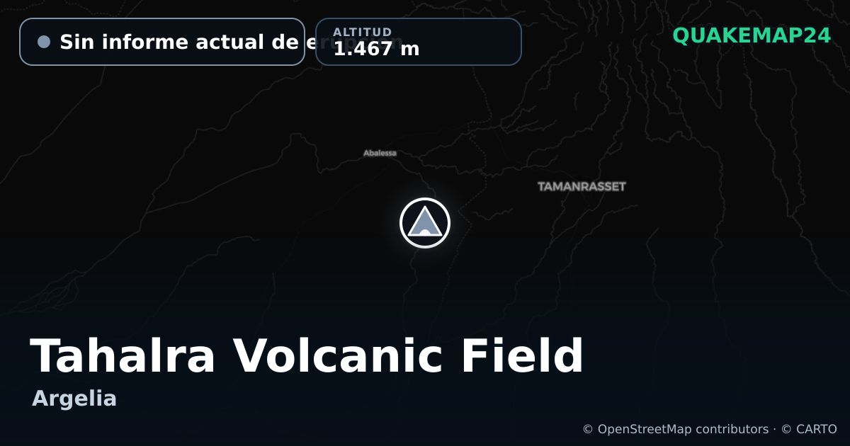 Tahalra Volcanic Field · Sin informe actual de erupción · 1.467 m