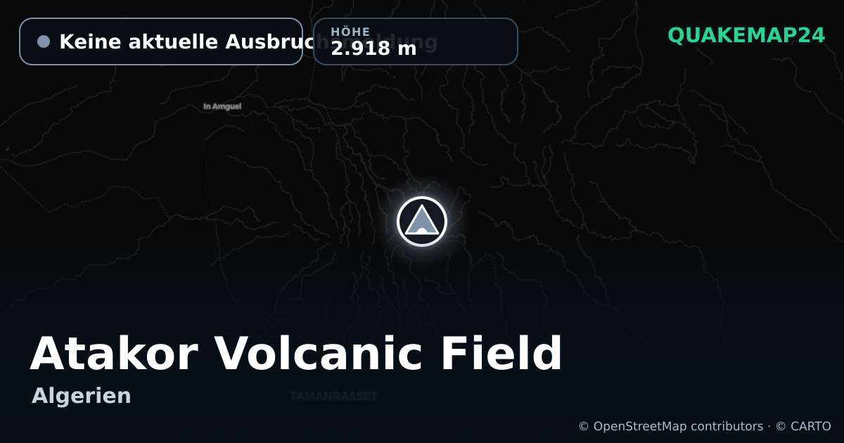 Atakor Volcanic Field · Keine aktuelle Ausbruchsmeldung · 2.918 m