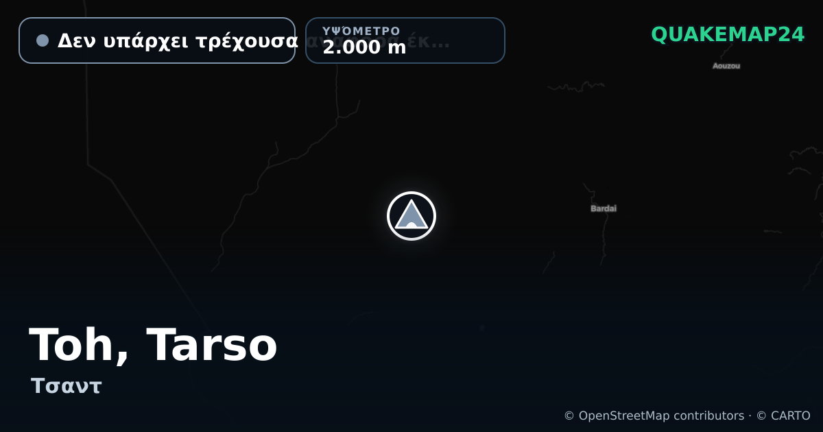 Toh, Tarso · Δεν υπάρχει τρέχουσα αναφορά έκρηξης · 2.000 m