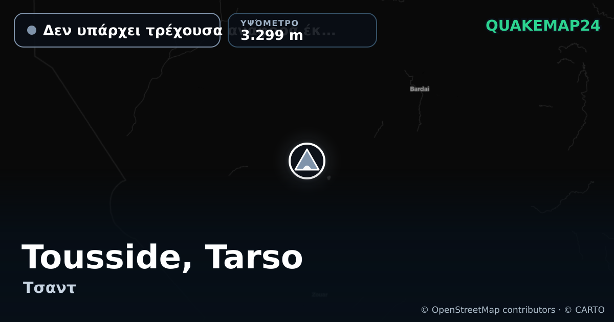 Tousside, Tarso · Δεν υπάρχει τρέχουσα αναφορά έκρηξης · 3.299 m