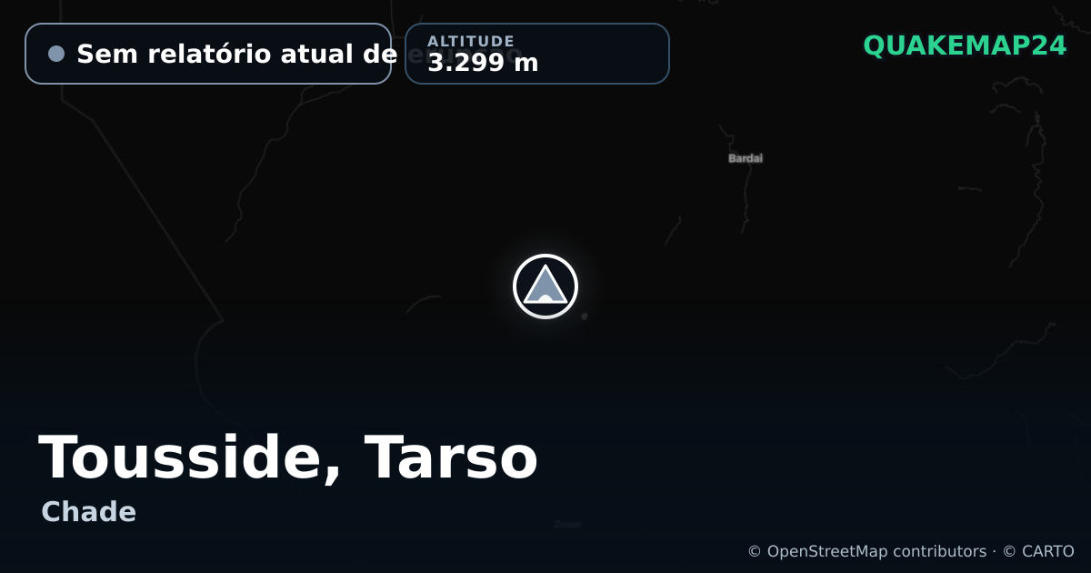 Tousside, Tarso · Sem relatório atual de erupção · 3.299 m