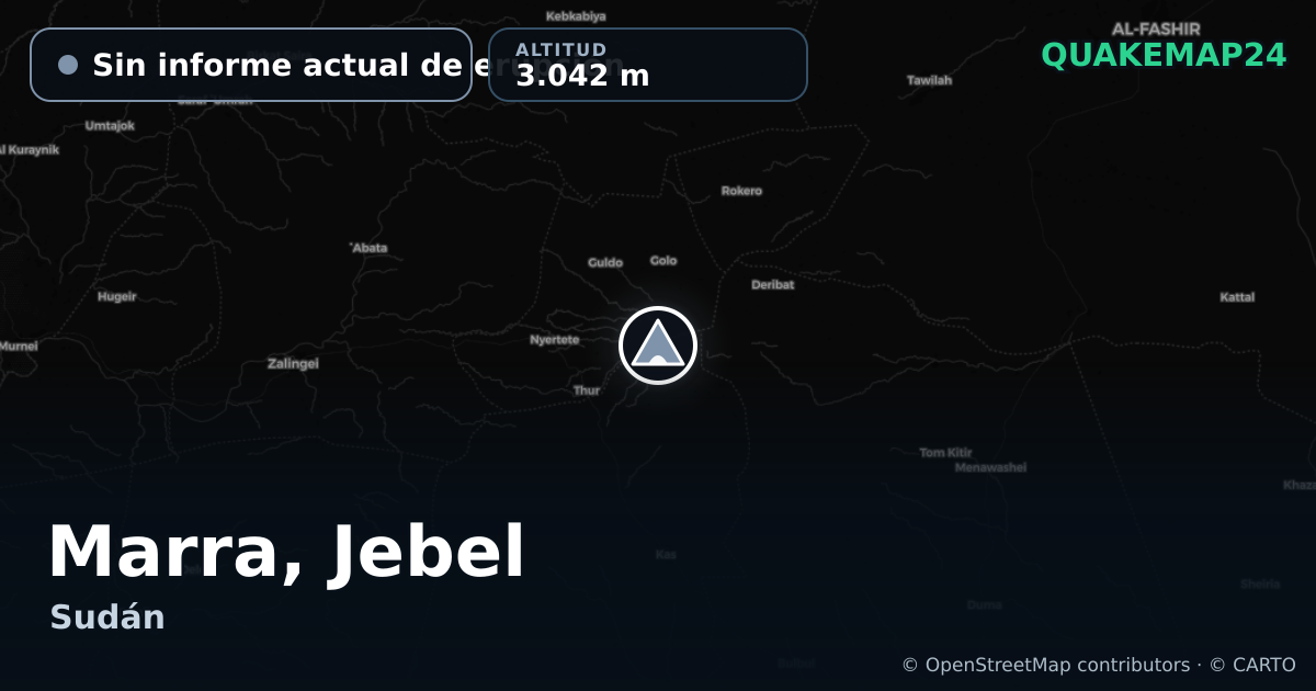 Marra, Jebel · Sin informe actual de erupción · 3.042 m
