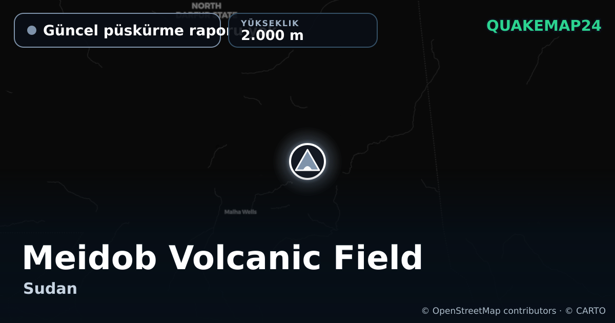 Meidob Volcanic Field · Güncel püskürme raporu yok · 2.000 m