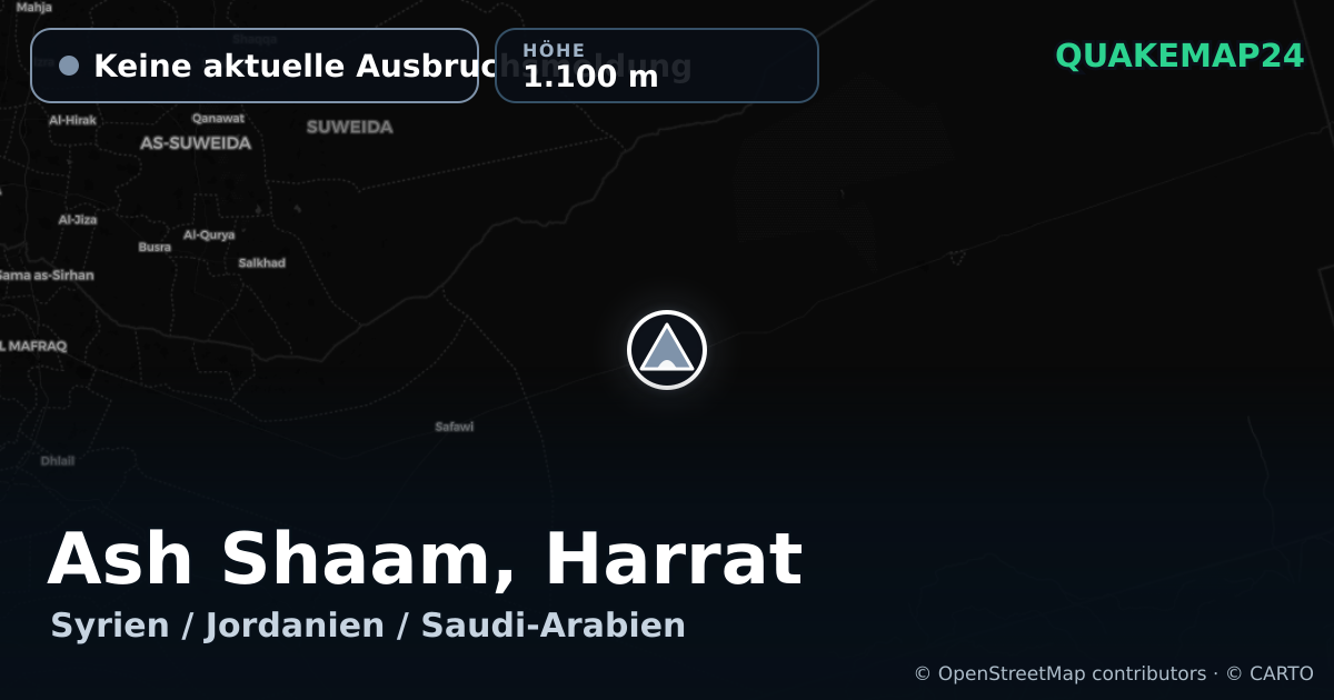 Ash Shaam, Harrat · Keine aktuelle Ausbruchsmeldung · 1.100 m