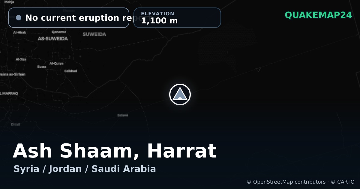 Ash Shaam, Harrat · No current eruption report · 1,100 m
