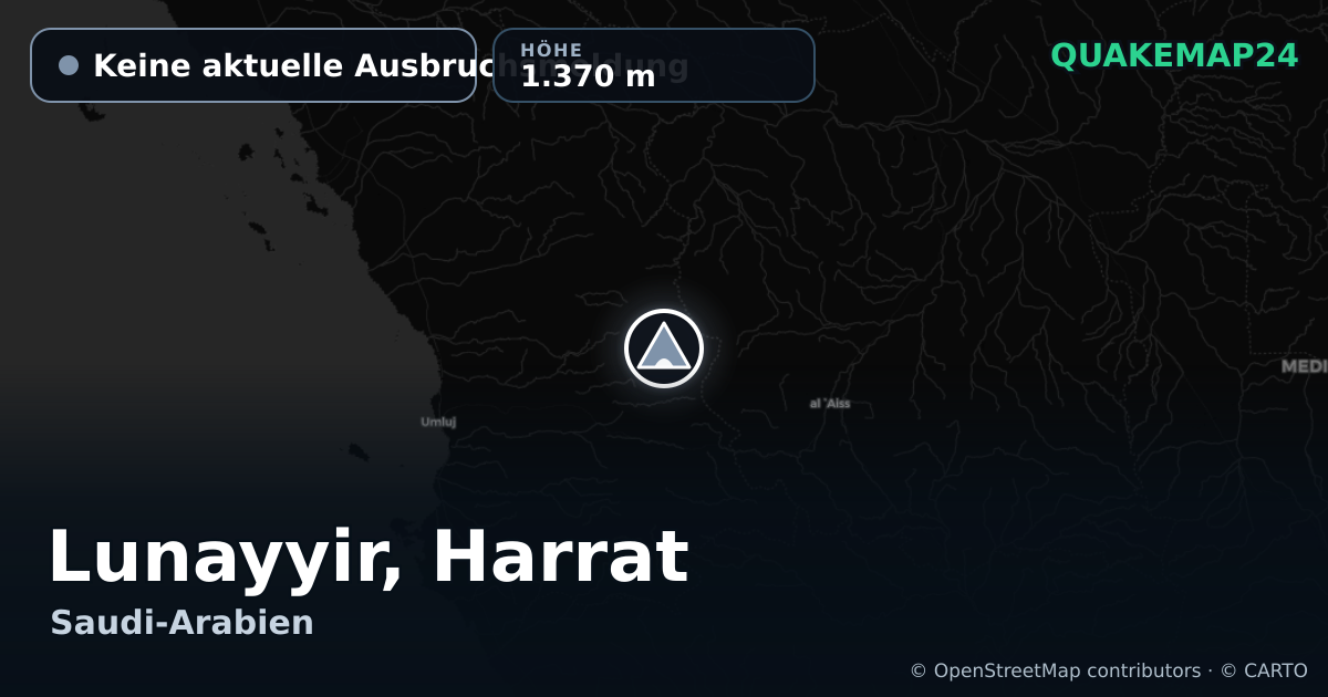 Lunayyir, Harrat · Keine aktuelle Ausbruchsmeldung · 1.370 m