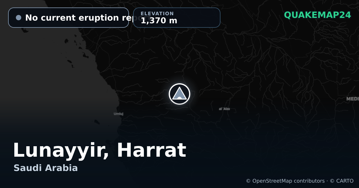 Lunayyir, Harrat · No current eruption report · 1,370 m