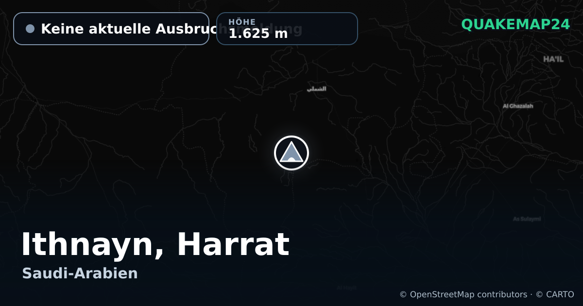 Ithnayn, Harrat · Keine aktuelle Ausbruchsmeldung · 1.625 m