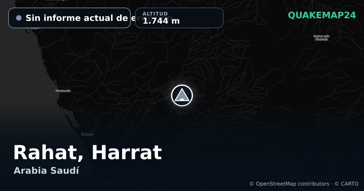 Rahat, Harrat · Sin informe actual de erupción · 1.744 m