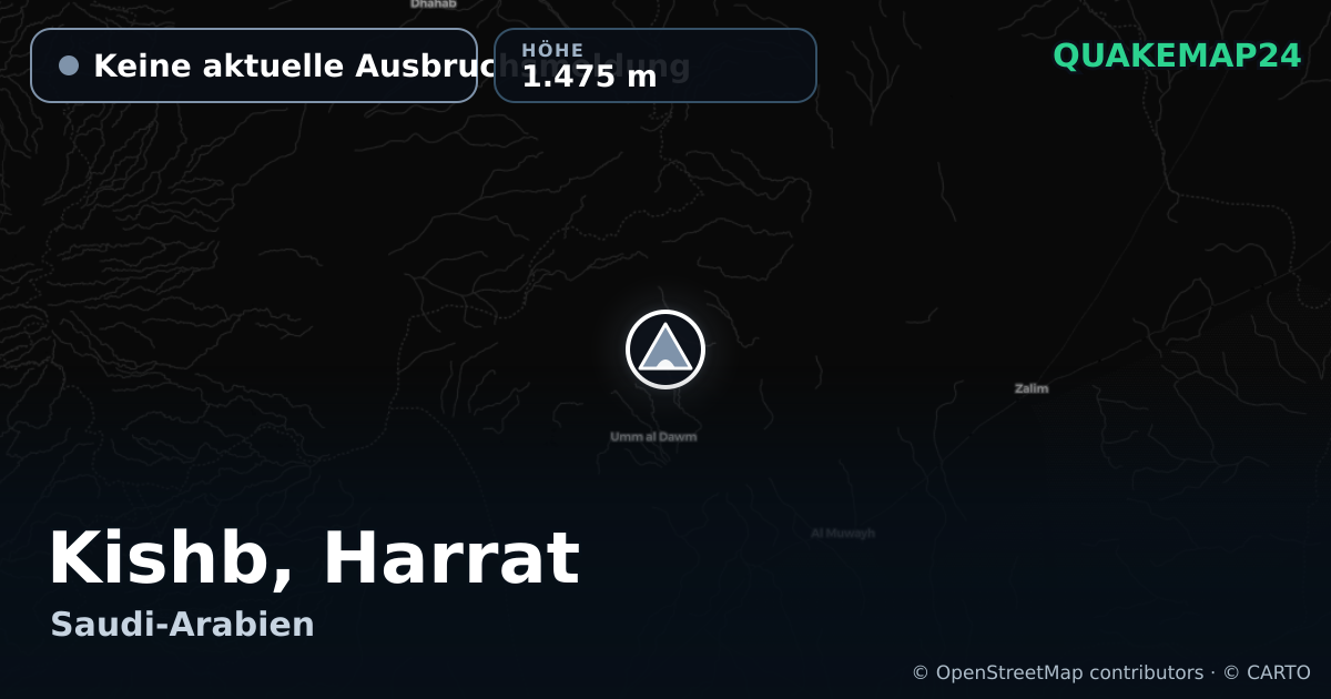 Kishb, Harrat · Keine aktuelle Ausbruchsmeldung · 1.475 m