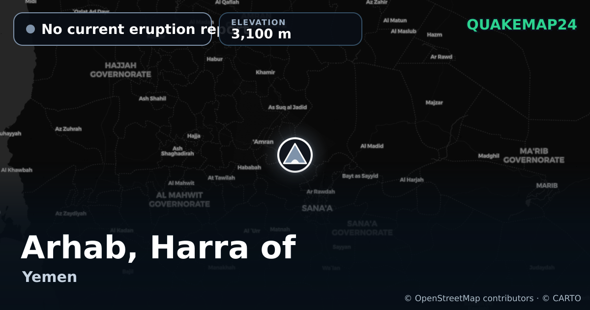 Arhab, Harra of · No current eruption report · 3,100 m
