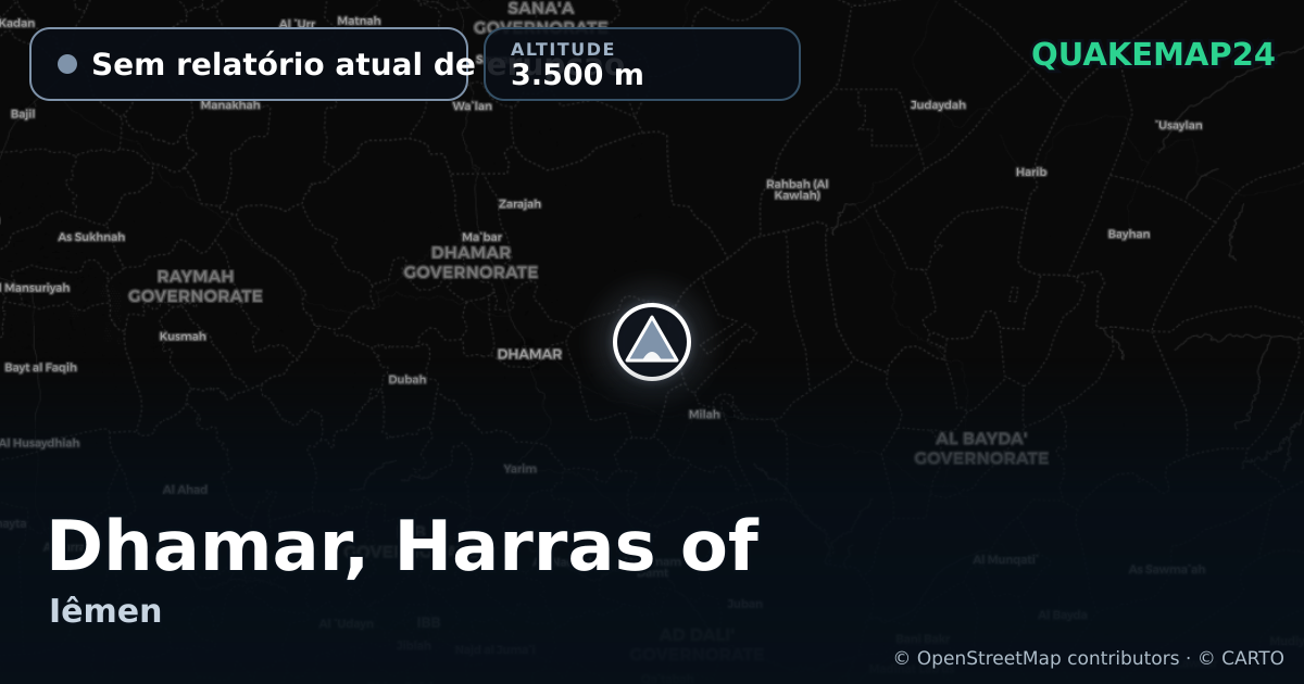 Dhamar, Harras of · Sem relatório atual de erupção · 3.500 m