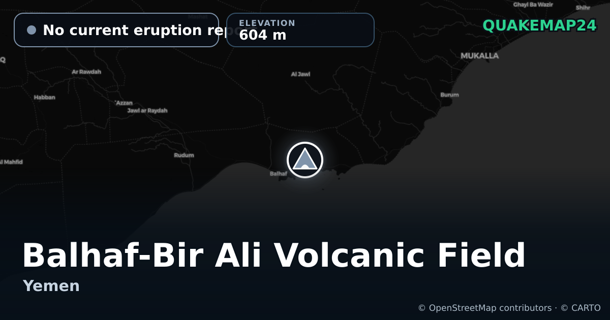 Balhaf-Bir Ali Volcanic Field · No current eruption report · 604 m