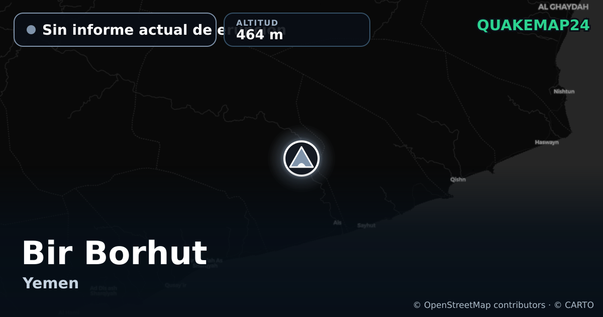 Bir Borhut · Sin informe actual de erupción · 464 m