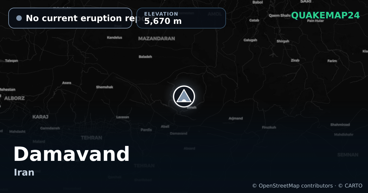 Damavand · No current eruption report · 5,670 m