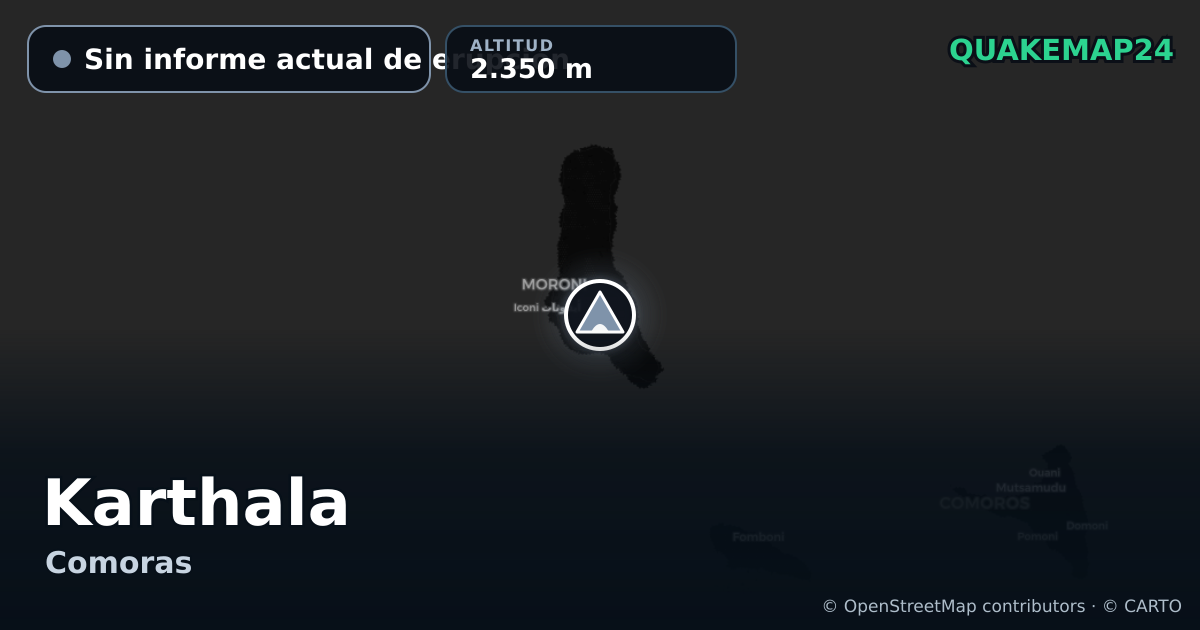 Karthala · Sin informe actual de erupción · 2.350 m