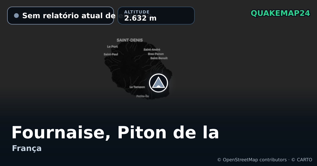 Fournaise, Piton de la · Sem relatório atual de erupção · 2.632 m