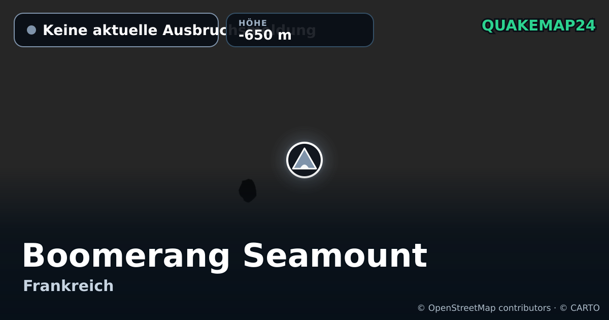 Boomerang Seamount · Keine aktuelle Ausbruchsmeldung · -650 m