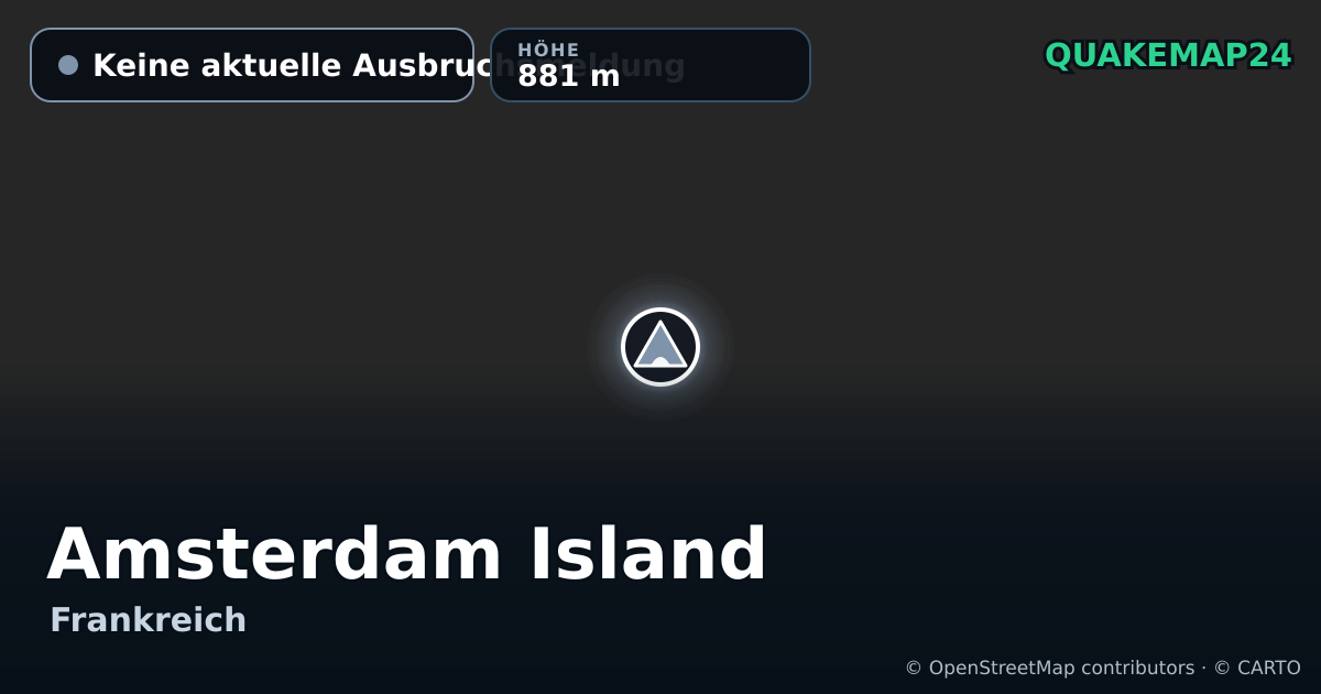 Amsterdam Island · Keine aktuelle Ausbruchsmeldung · 881 m