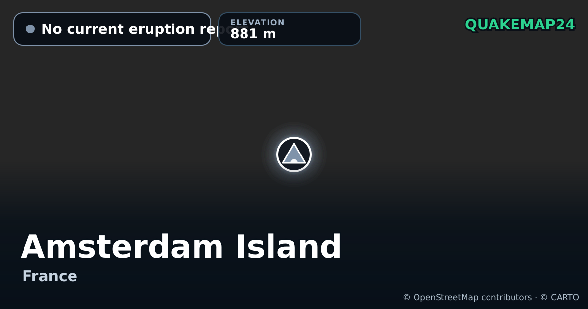 Amsterdam Island · No current eruption report · 881 m